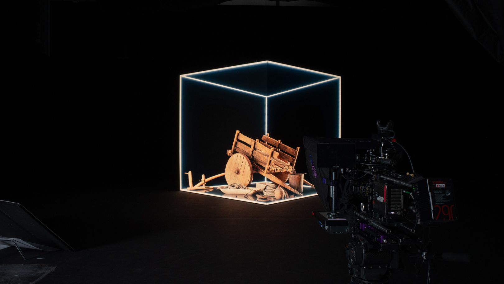 Bilder vom Set, 3D tracking des LED Cubes