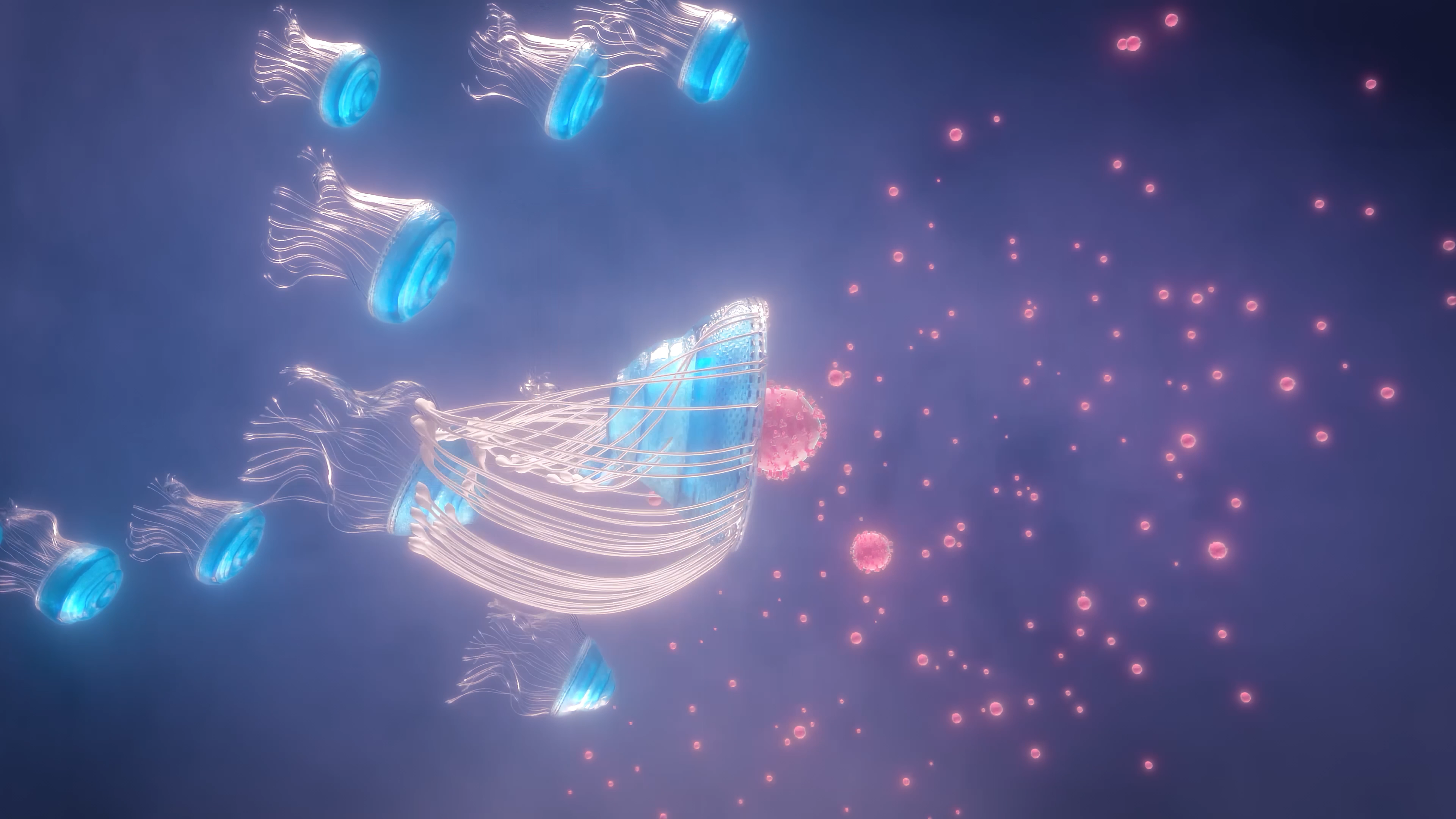 Zwei Cartoon-Figuren tanzen fröhlich zusammen